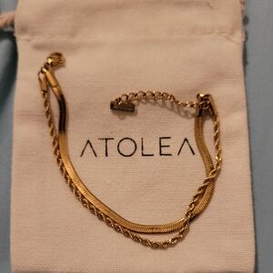 Atolea Gold Plated Bracelet .NWOT .Never Tarnishes